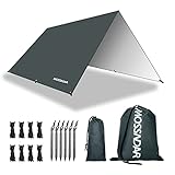 MOSSNDAR Tarp 3x3 Wasserdicht, Sonnensegel...