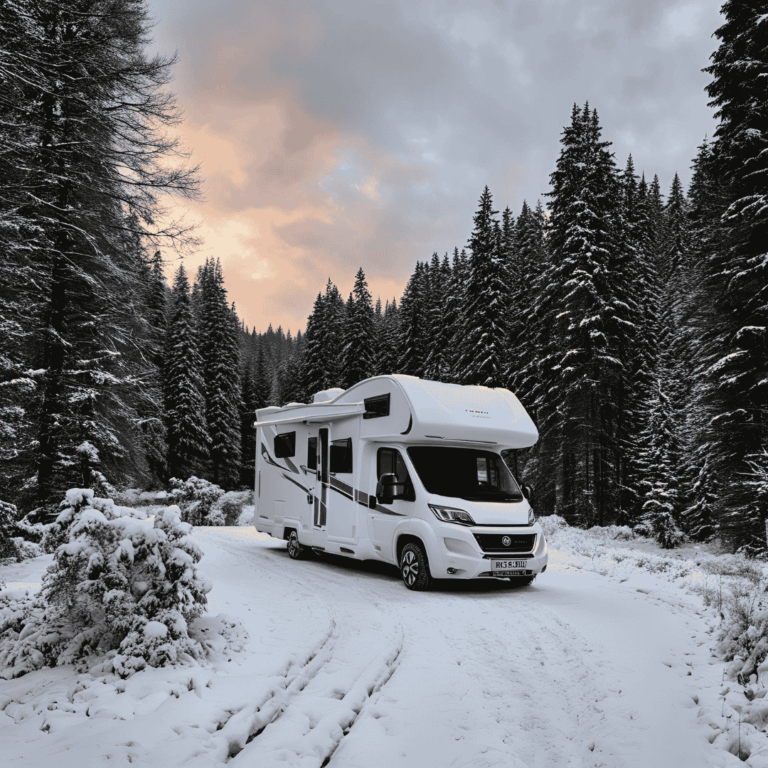 Wohnmobil im Schnee